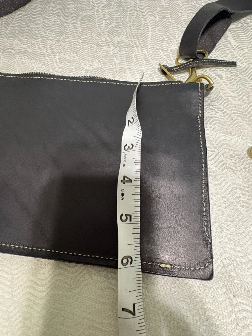 Happy Hollow Farm Made in Tennessee Black Leather Crossbody Bag